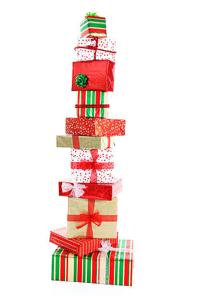 istock Tower of Christmas gifts 93278861
