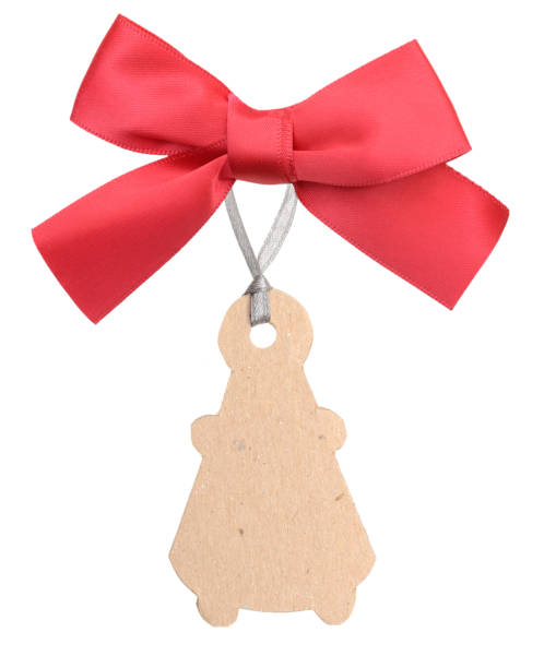istock Blank tag tied with red ribbon 932790036