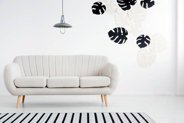 istock Leaves stickers in living room 932790574
