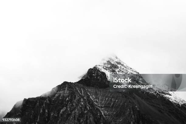 Mountains View In Yading National Reserve Stock Photo - Download Image Now - Mountain, Black And White, Black Color