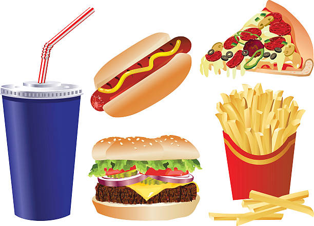 Fast Food – artystyczna grafika wektorowa