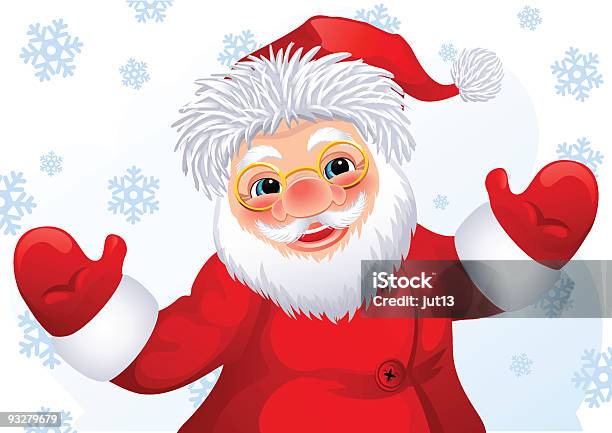 Санта Клаус — стоковая векторная графика и другие изображения на тему Борода - Борода, Векторная графика, Веселье