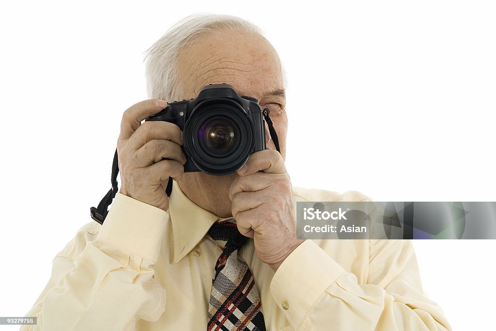 Éxito fotógrafo Senior de prensa - Foto de stock de Acontecimiento libre de derechos