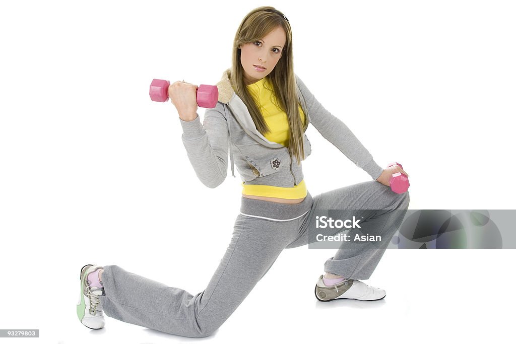 Mujer haciendo un gimnasio - Foto de stock de Actividades recreativas libre de derechos