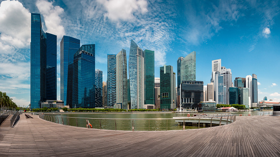 Singapore city skyline of business district downtown in daytime, Building Business District City Architecture Office Concept