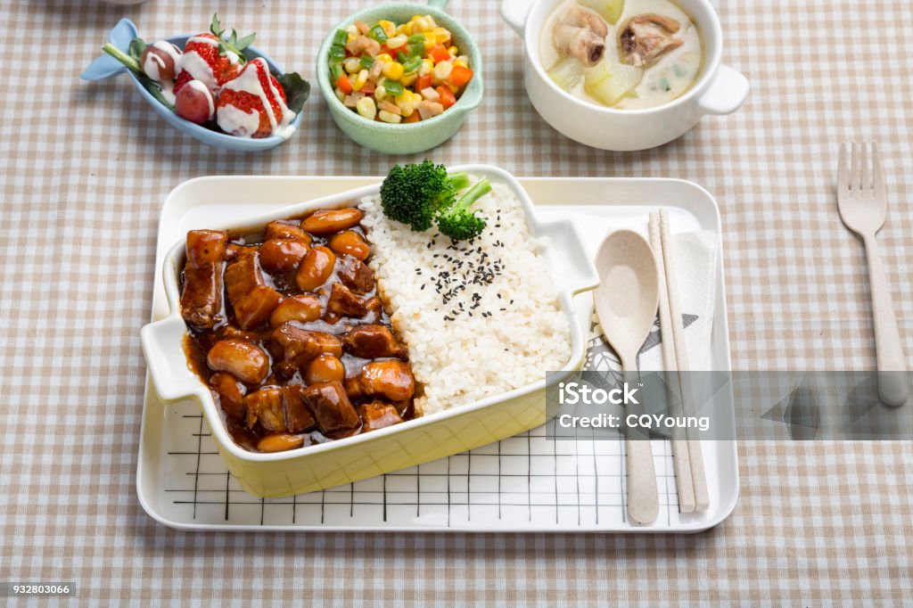 Chinese fsat food The view of Chinese fast food Beef Stock Photo