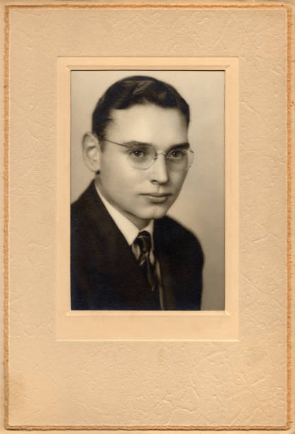 istock Old portrait of young man 93280498