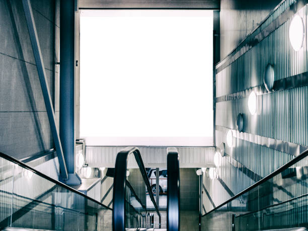 istock Mocap white billboard in the subway passage 932806300
