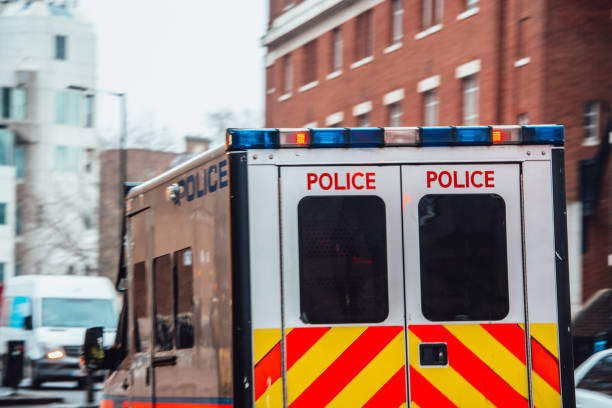 istock London police car in motion 932815562