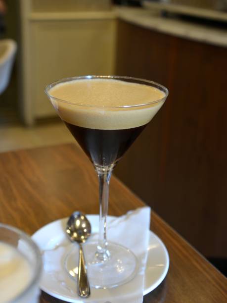 istock Delicious irish coffee served on o glass. 932815710