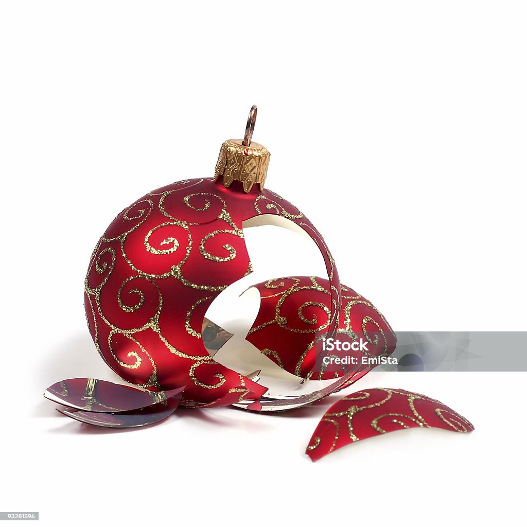 broken Christmas ball  Broken Stock Photo