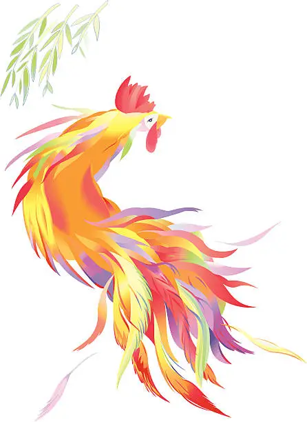 Vector illustration of Cock