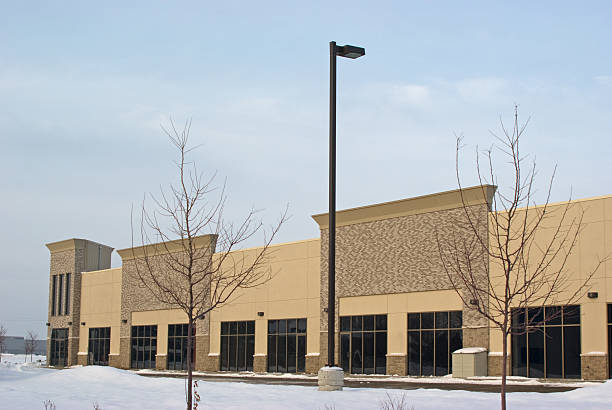 istock Industrial Strip Mall in Winter 93281681