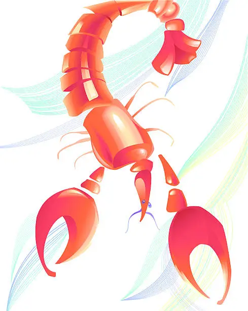 Vector illustration of Crayfish