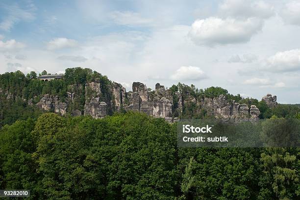 Bastei Rock Saxon Switzerland Stock Photo - Download Image Now - Blue, Cloud - Sky, Color Image