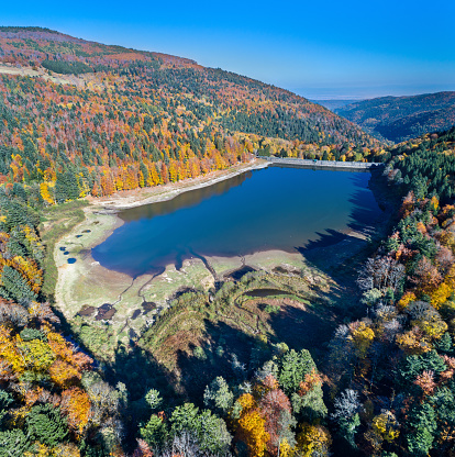 Lac de la Lauch, a lake in the Vosges mountains - Alsace, France