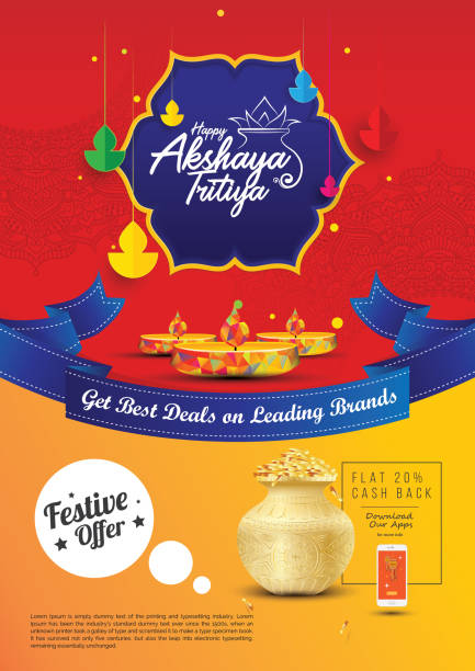 Akshaya Tritiya Festival Offer Poster Design Akshaya Tritiya Festival Offer Poster Design Template Vector Illustration gold bangles pics stock illustrations