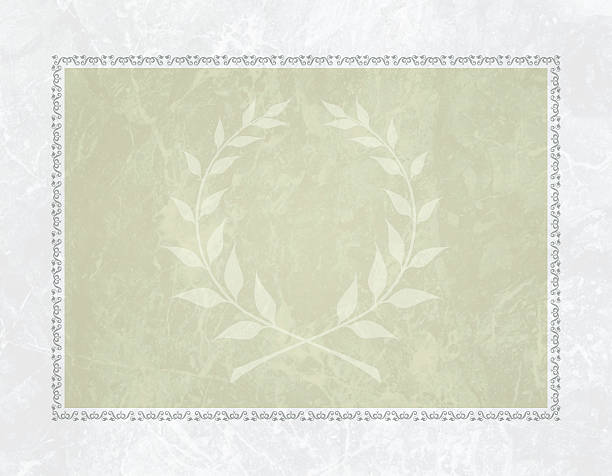 Laurel certificate background stock photo