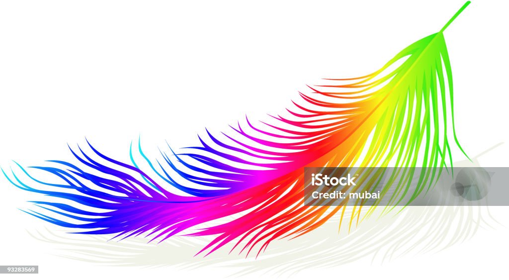 Multicolore con piume - arte vettoriale royalty-free di Beige