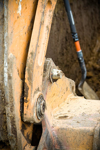 istock Backhoe Bucket in a Trench 93283840