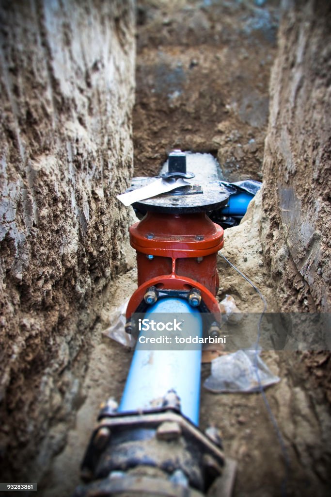 Commercial Water Pipe (Tilt Shift)  Color Image Stock Photo