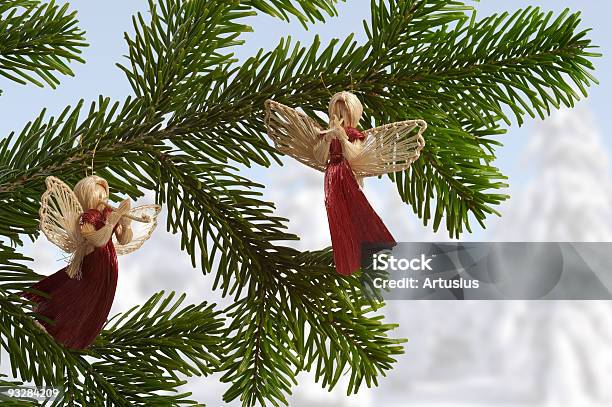 Decorazioni Albero Di Natale Ángel Di Paglia - Fotografie stock e altre immagini di Angelo - Angelo, Natale, Albero di natale
