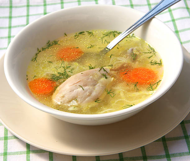 Caseira sopa de frango - foto de acervo