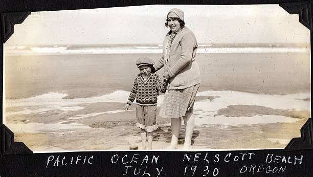 istock Mother and son in the ocean 93284924