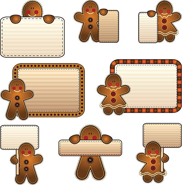 Gingerbread Biscuits vector art illustration