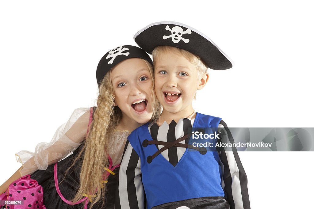 Deux enfants en Costumes de Pirates. - Photo de Pirate libre de droits
