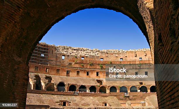 Rome Colosseum Internal Wide Angle Stock Photo - Download Image Now - Amphitheater, Ancient, Architecture