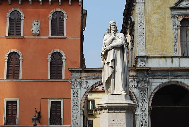 Dante in Verona, Italy stock photo
