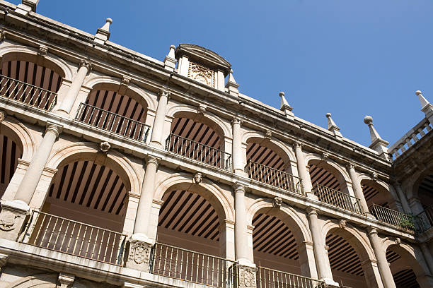 Courtyard facade of historic University  alcala de henares stock pictures, royalty-free photos & images