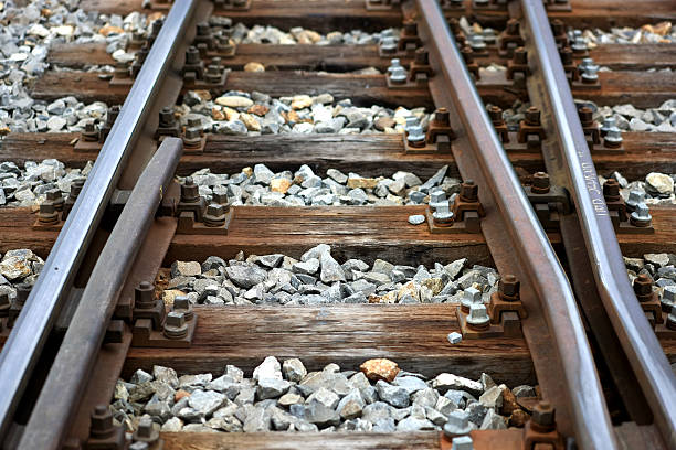 istock Detailled view of a railroad track 93287716