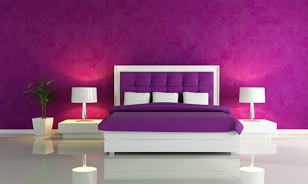 istock Purple fashion bedroom 93287935