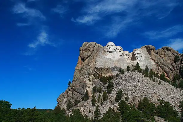 Photo of Rushmore mountain on a clear day