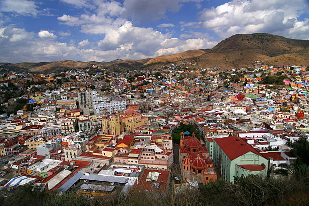 Window view of tour van of traveling in Mexico