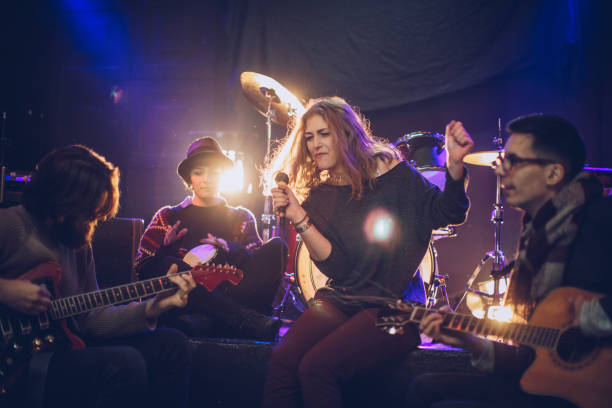 istock Band in the club having rehearsal 932897234