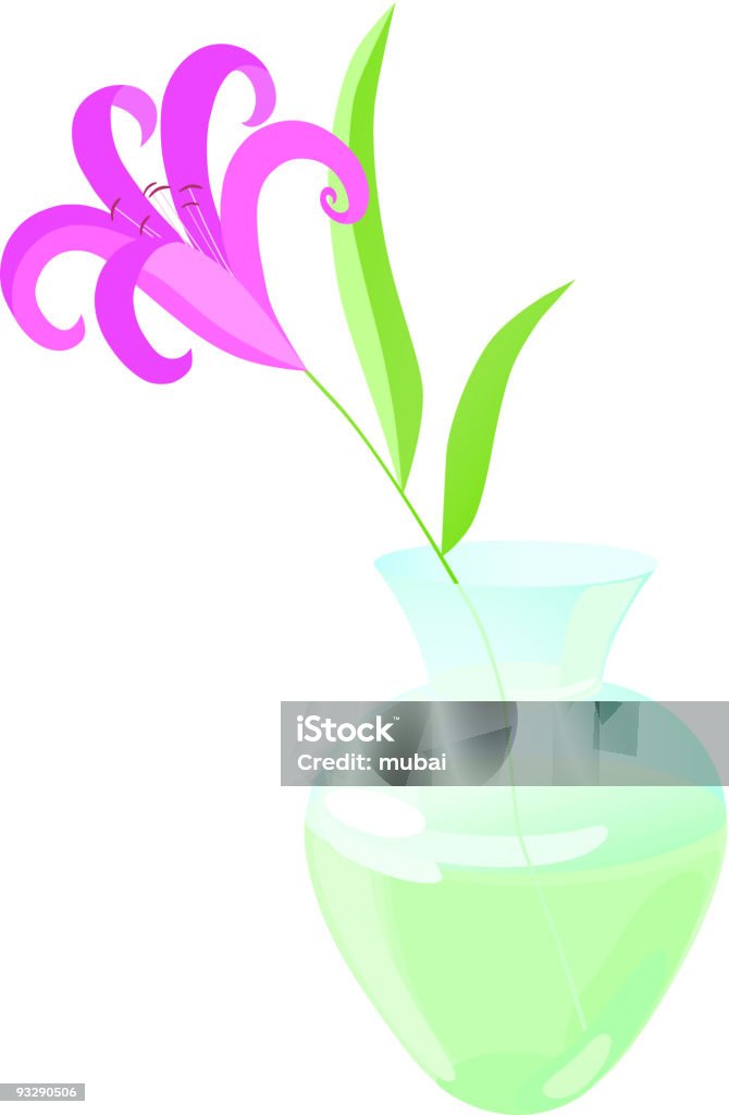 Blumen in der vase - Lizenzfrei Blatt - Pflanzenbestandteile Vektorgrafik