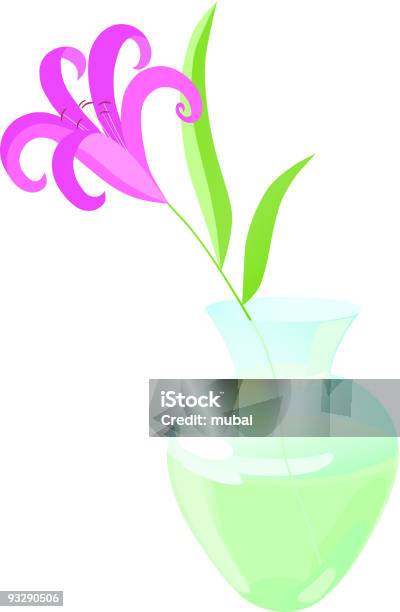 花の花瓶 - イラストレーションのベクターアート素材や画像を多数ご用意 - イラストレーション, カラー画像, ガラス