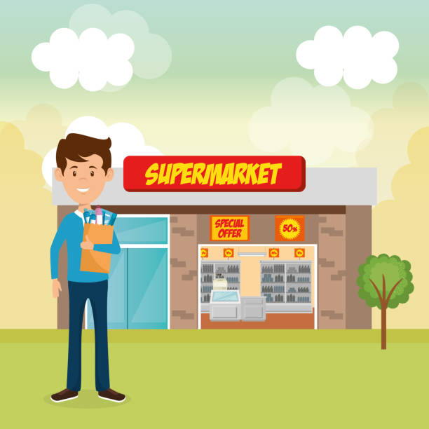 istock consumer with shopping bag of groceries 932909426