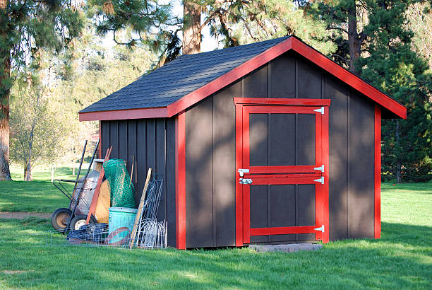 istock Garden Shed in the Trees 93291619