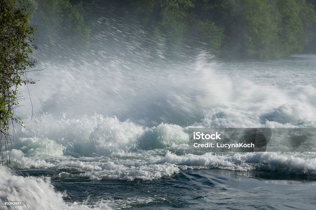 Rhine Falls, Europe's largest waterfall  Blurred Motion Stock Photo