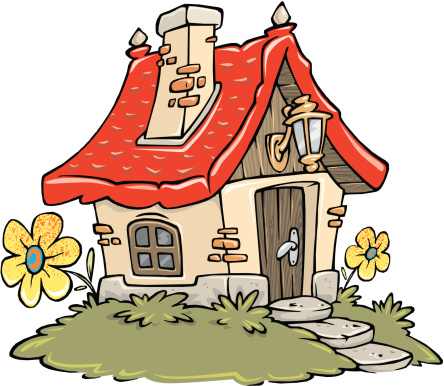 Cartoon Cottage Stock Illustration - Download Image Now - Cartoon, Clip  Art, Color Image - iStock