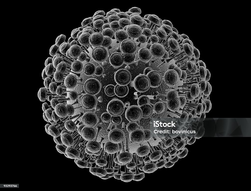 Swine Flu Virus  Close-up Stock Photo