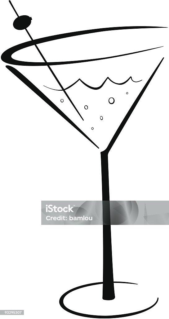 Martini - arte vectorial de Aceituna libre de derechos