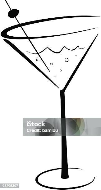 Martini - Immagini vettoriali stock e altre immagini di Agitatore da cocktail - Agitatore da cocktail, Alchol, Arte