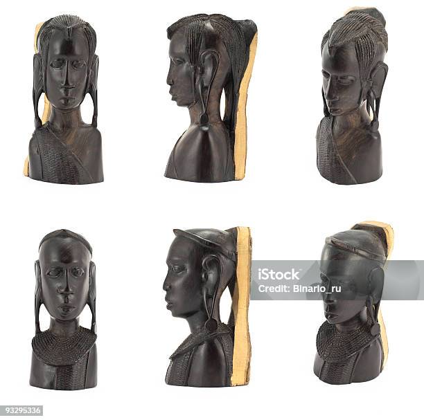 African Ebano Statuette - Fotografie stock e altre immagini di Colore nero - Colore nero, Legno, Statua