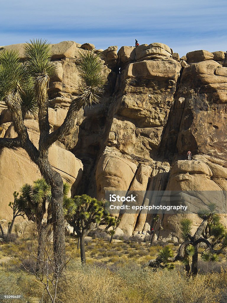 Desert Rock Climbers  20-29 Years Stock Photo