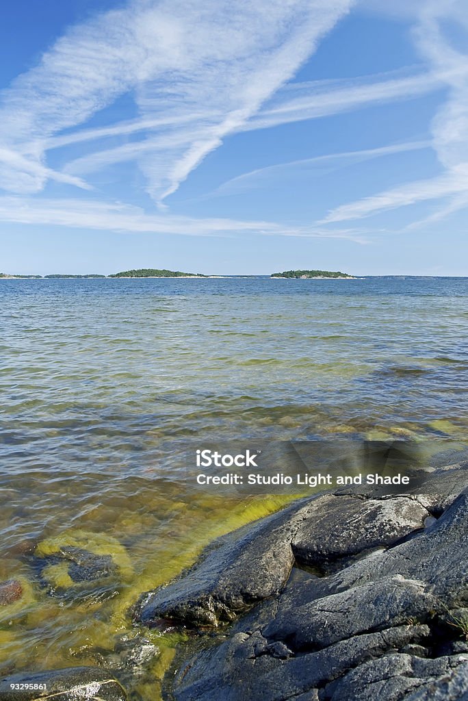 Skandinavische Felsenküste - Lizenzfrei Blau Stock-Foto